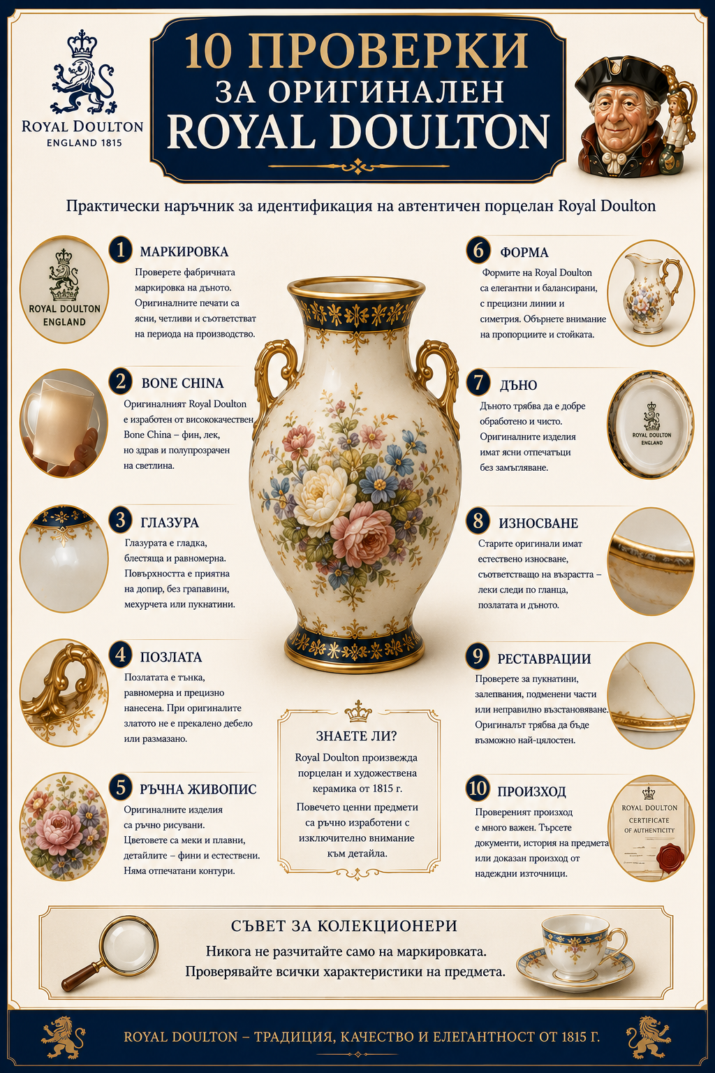 10 проверки за оригинален Royal Doulton