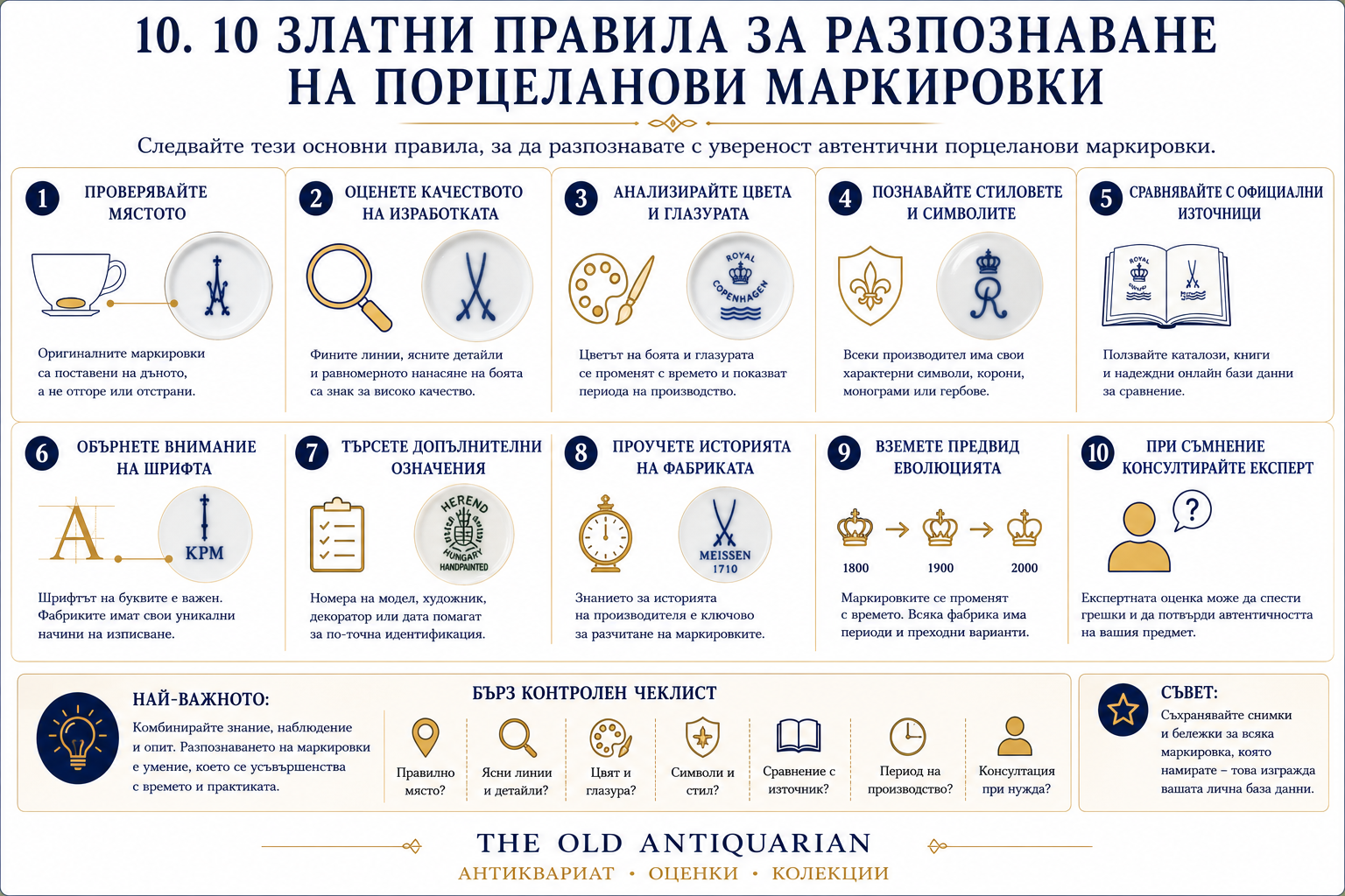 10 златни правила за идентификация 10 златни правила за разпознаване на порцеланови маркировки