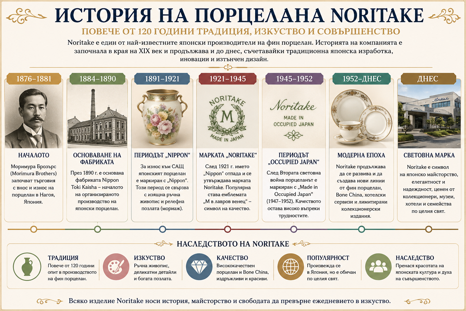 История на порцелана Noritake