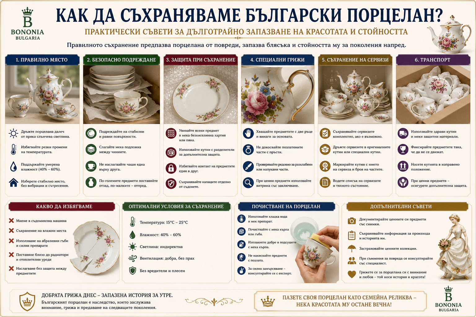 Съхранение на български порцелан Как правилно да съхраняваме български порцелан
