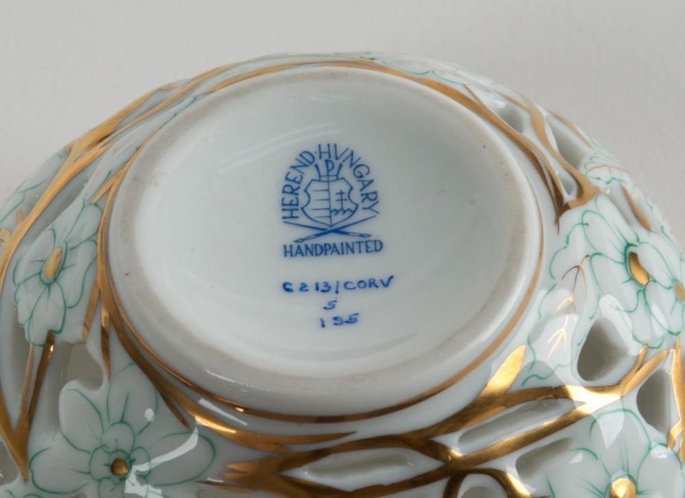 Authentic Herend porcelain factory marks and backstamps