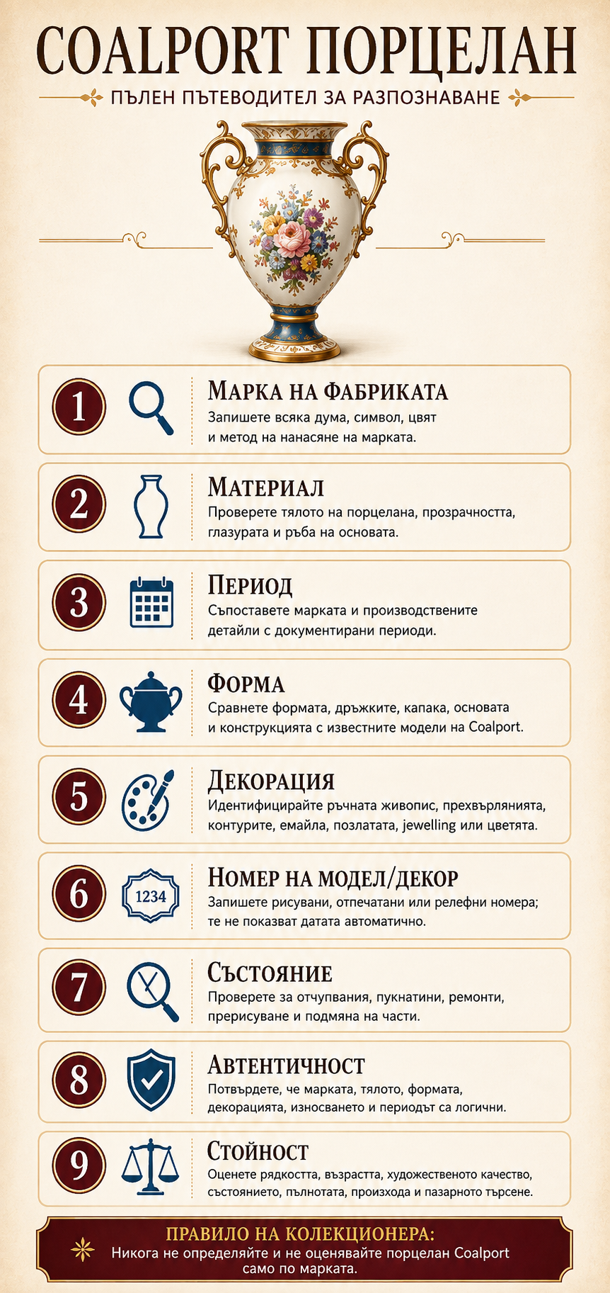 Coalport порцелан – пълно ръководство за разпознаване, марки и оценка