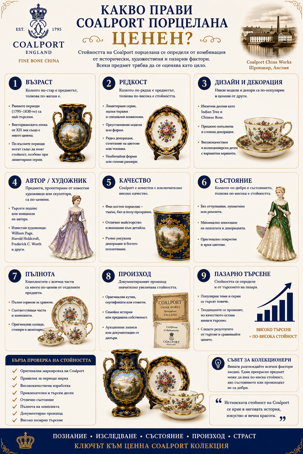 Какво прави Coalport порцелана ценен – стойност цена и оценка