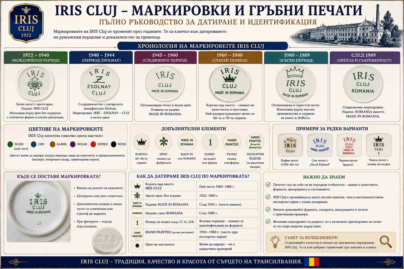 IRIS Cluj маркировки и гръбни печати – идентификация и датиране