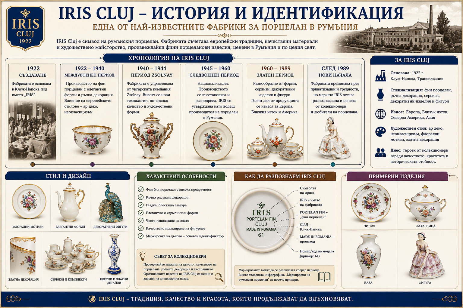 IRIS Cluj румънски порцелан – история и идентификация