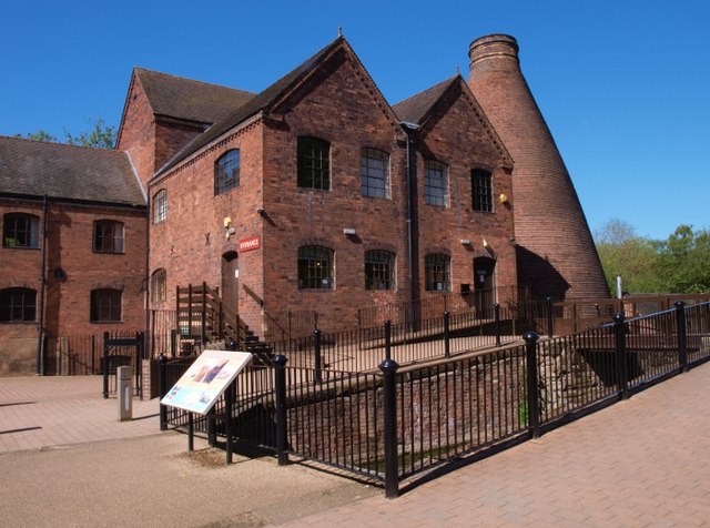 Исторически Coalport China Works в Шропшър Англия