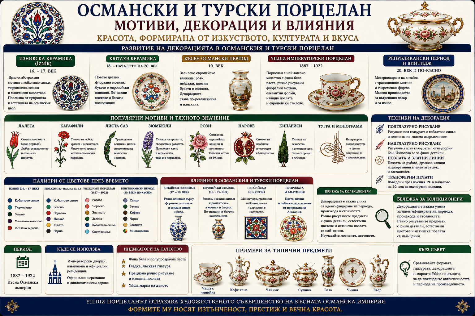 Османски и турски порцелан – мотиви, декорация и художествени влияния