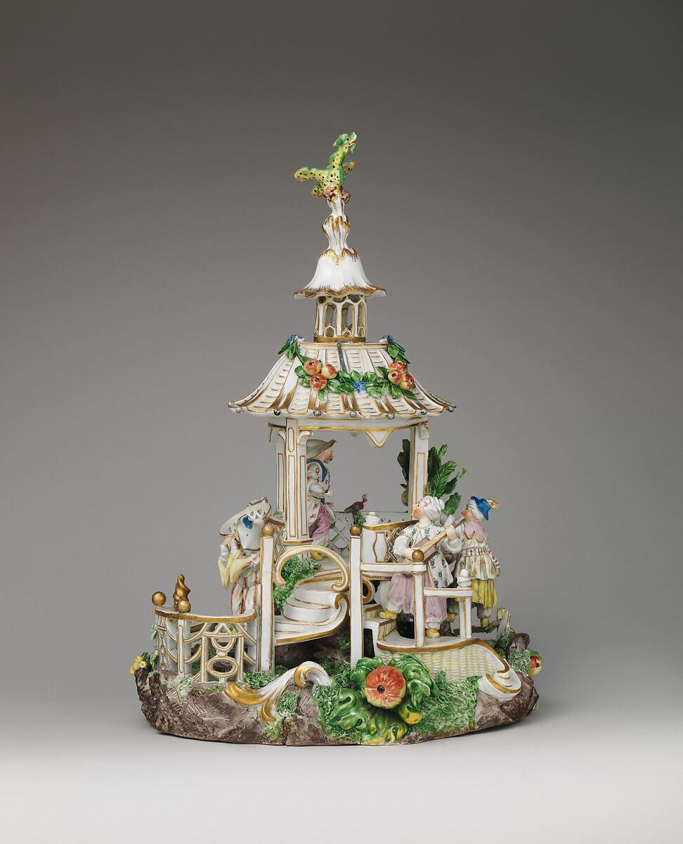 Порцеланов Китайски павилион Frankenthal около 1770 г., моделиран от Karl Gottlieb von Lück