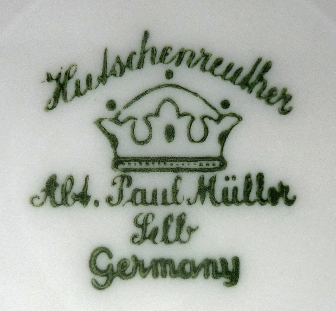 Hutschenreuther Paul Müller Selb Germany – маркировка Маркировка Hutschenreuther Paul Müller Selb Germany върху немски порцелан