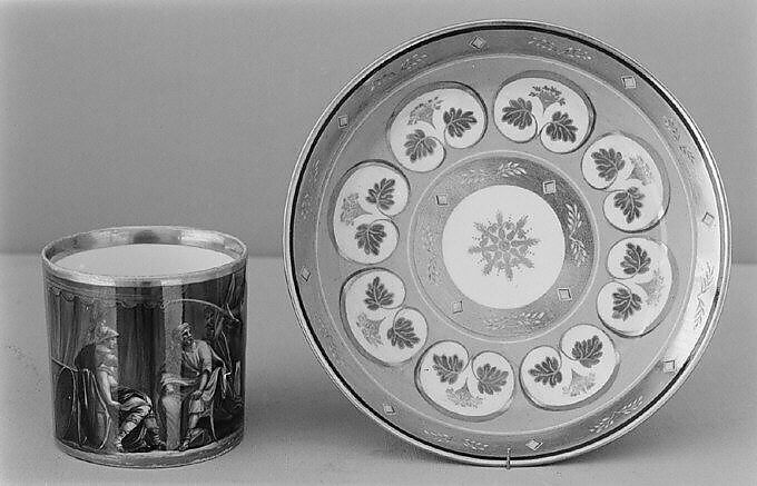 Императорски виенски порцелан – чаша и чинийка, ок. 1803–1826 г.