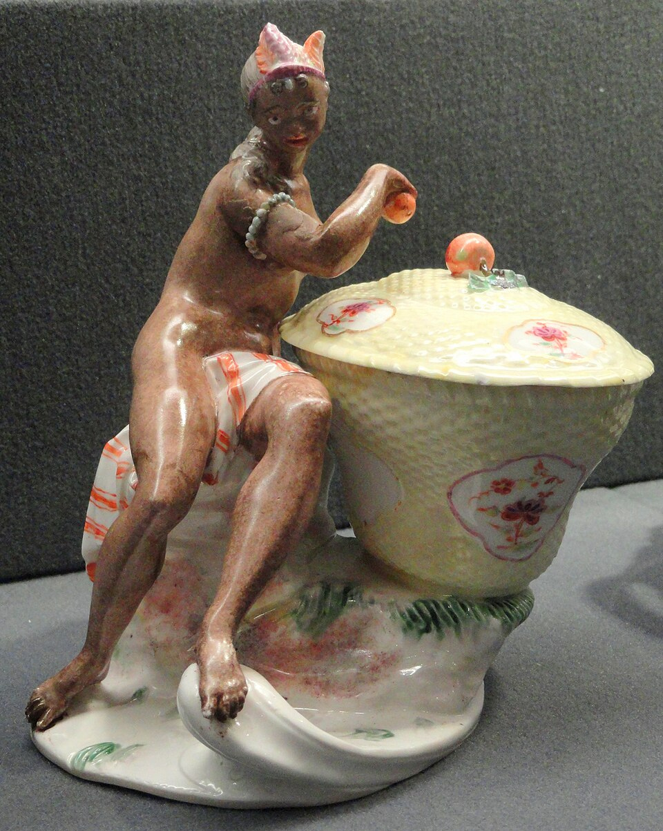 Nymphenburg Sweetmeat Box emblematic of America, около 1760 г. Nymphenburg порцеланова кутия Sweetmeat Box emblematic of America, около 1760 г.