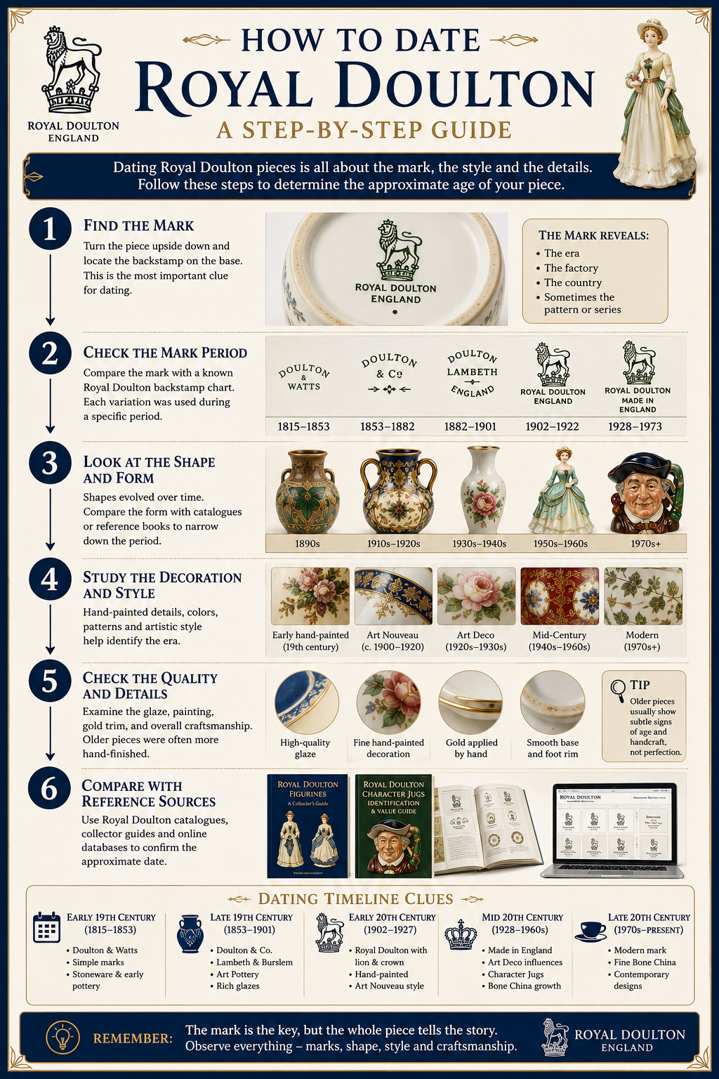How to Date Royal Doulton Infographic