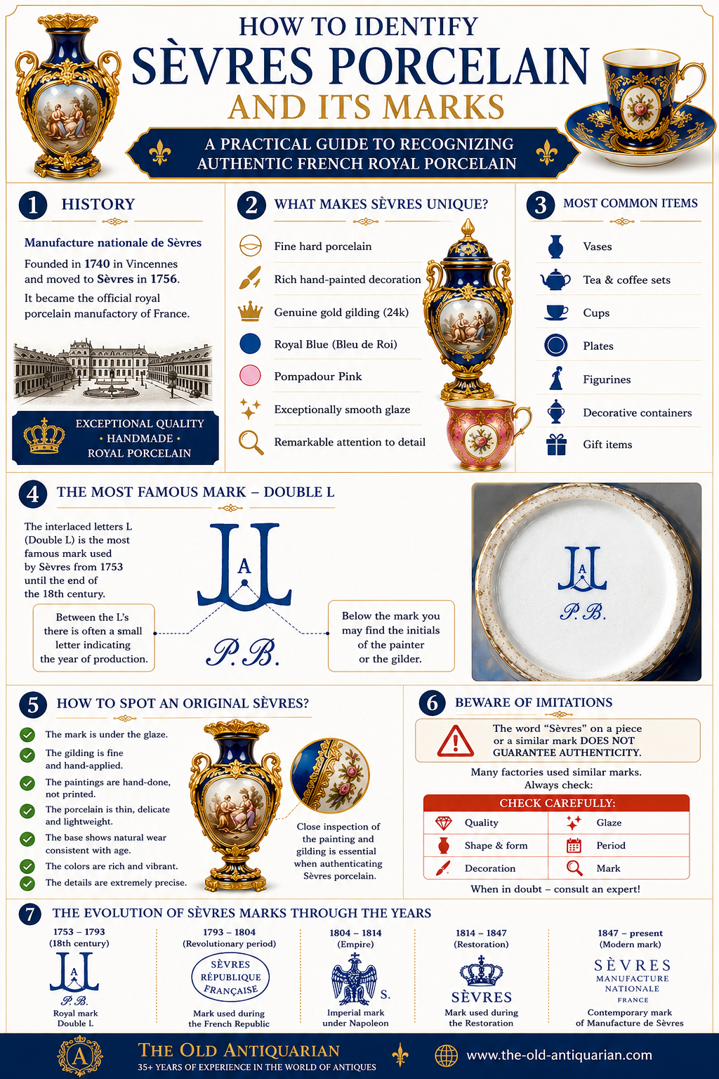 How to Identify Sèvres Porcelain and Its Marks infographic