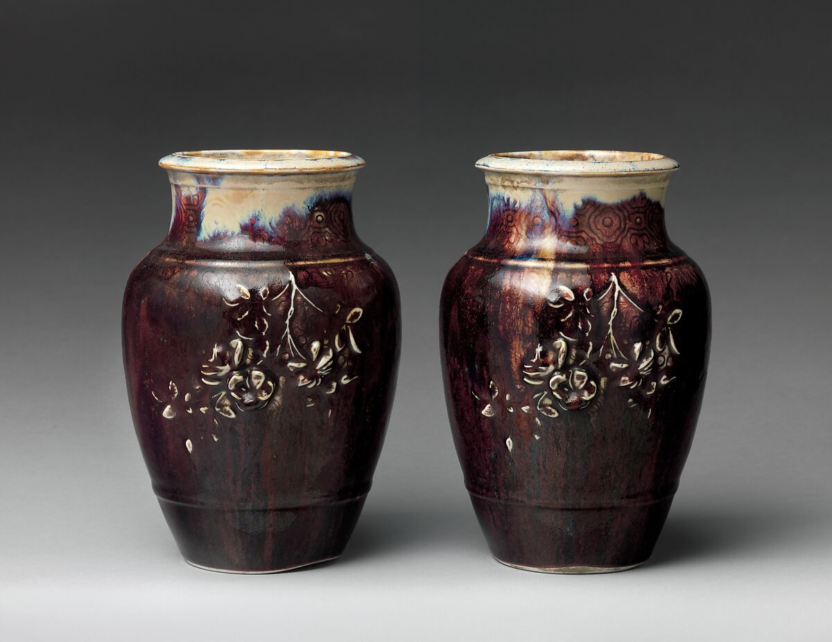 Pair of Haviland Limoges Vases Pair of Haviland Limoges porcelain vases from 1884
