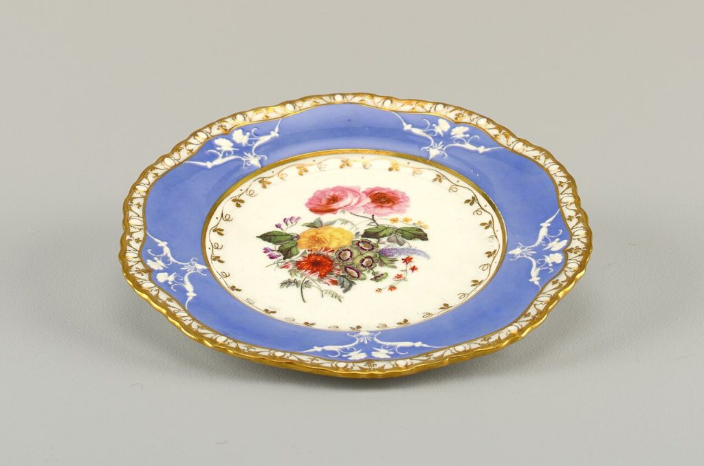 Original Spode Blue Italian porcelain plate with the famous blue transferware pattern.