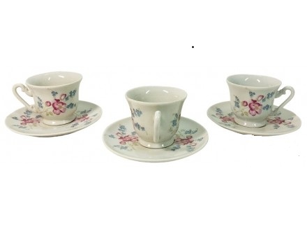Vintage porcelain coffee and table service associated with Zaječar Yugoslavia