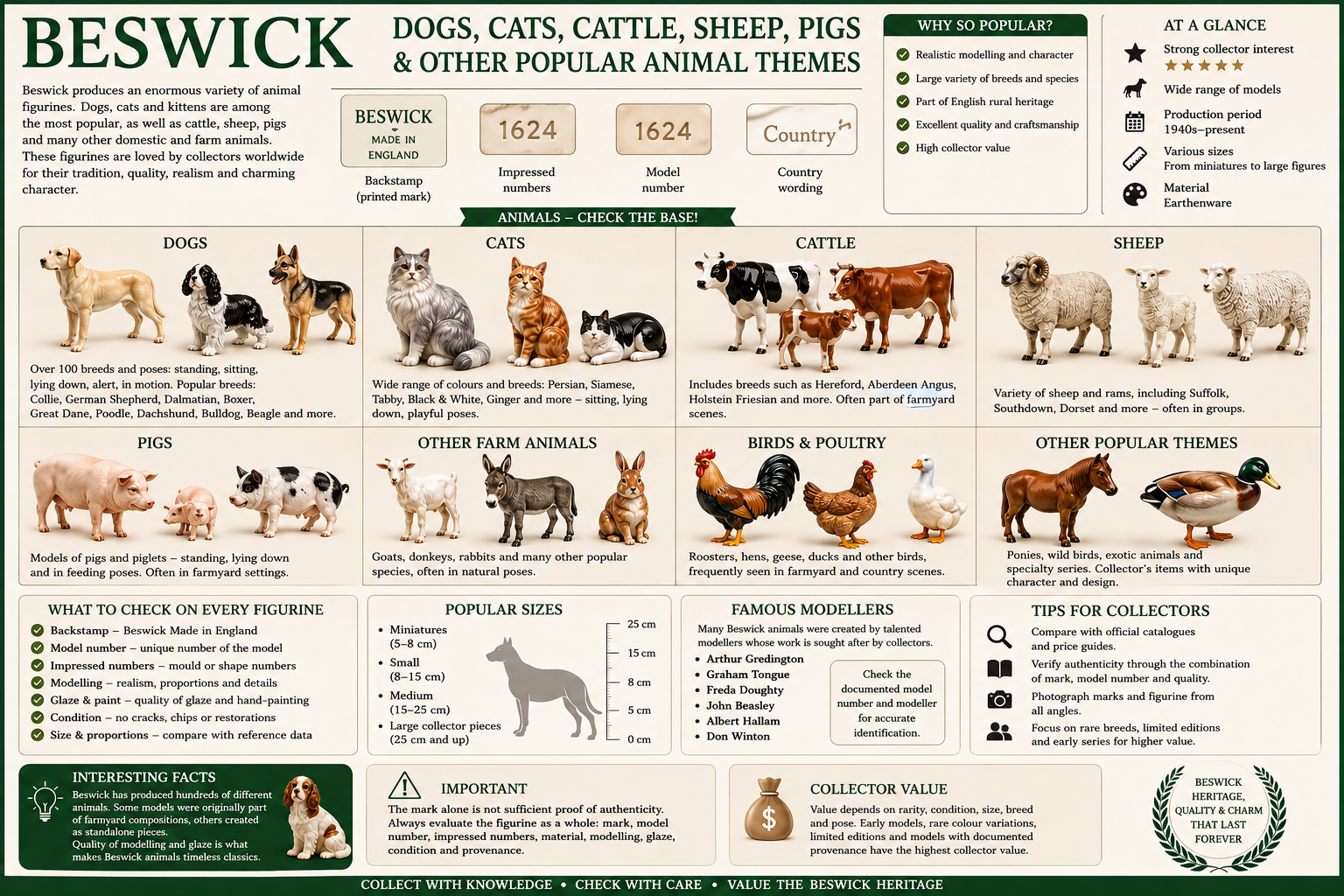 Beswick Dogs, Cats and Farm Animals – Collector’s Guide Beswick animal figurines guide featuring dogs cats cattle sheep pigs birds and other popular collector subjects