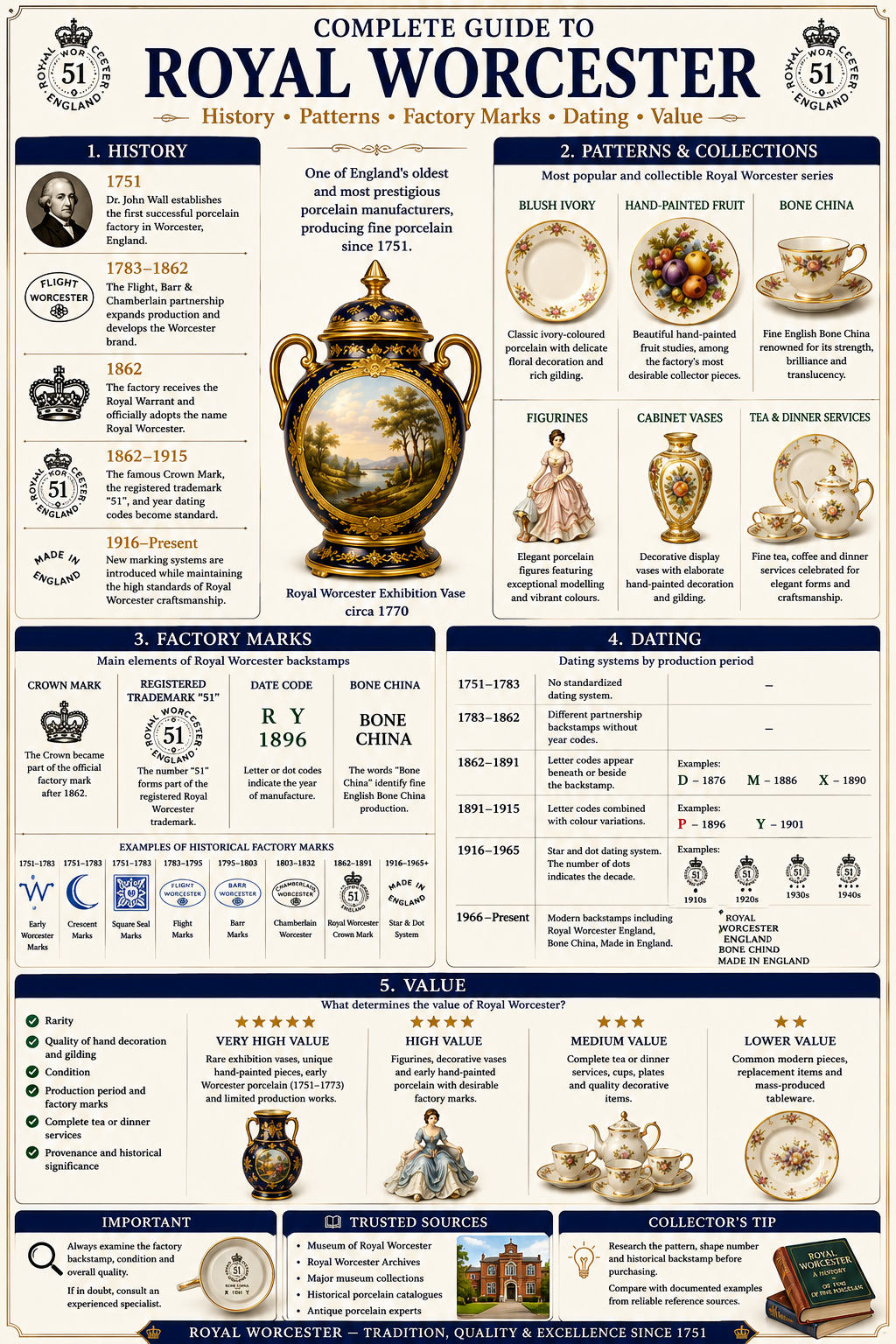 Complete guide to Royal Worcester porcelain