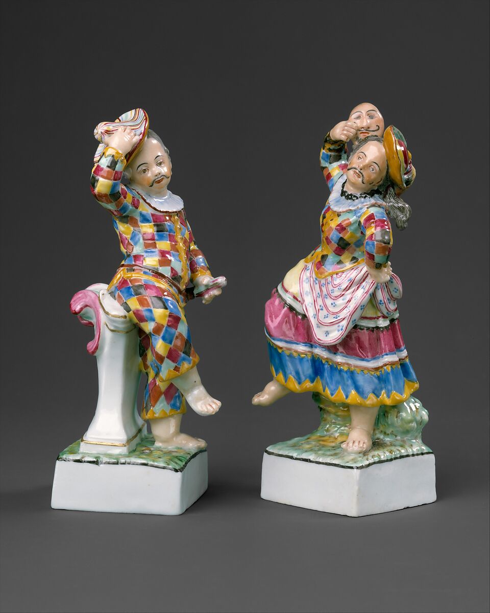 Gardner Russian porcelain Harlequin figurine circa 1770 to 1780