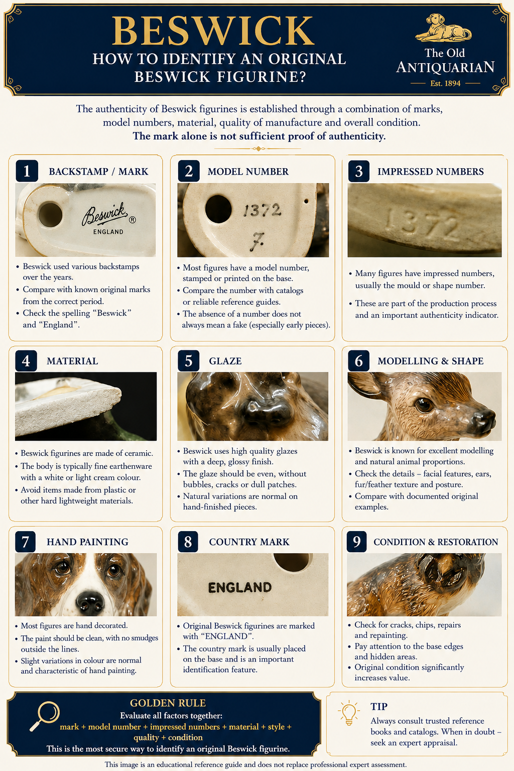 How to Identify an Original Beswick Figurine How to identify an original Beswick figurine using backstamps model numbers impressed marks material glaze and condition