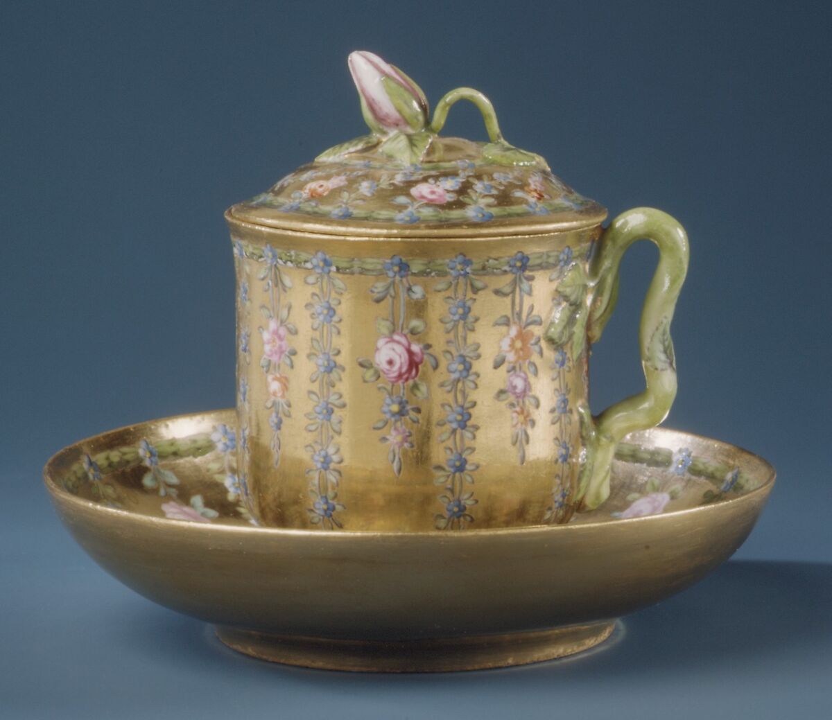 Imperial Russian porcelain cup and saucer from the period of Empress Elizabeth circa 1760