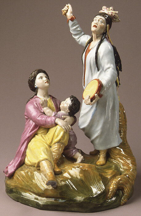 Imperial Russian porcelain Woman Shaman figurine dating from approximately 1780 to 1800