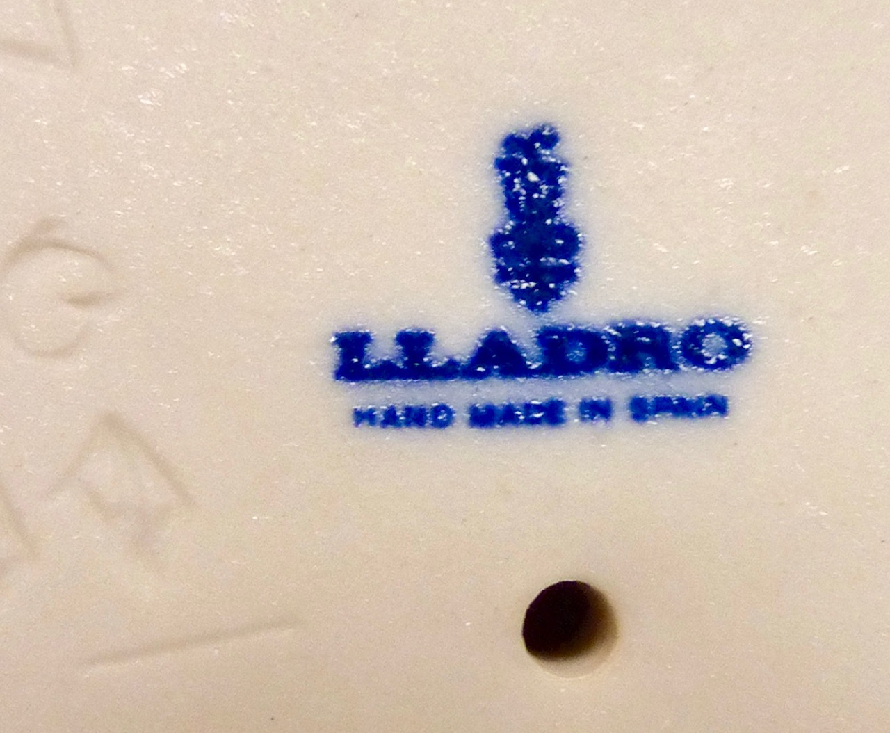 Lladró factory mark on the base of a porcelain figurine