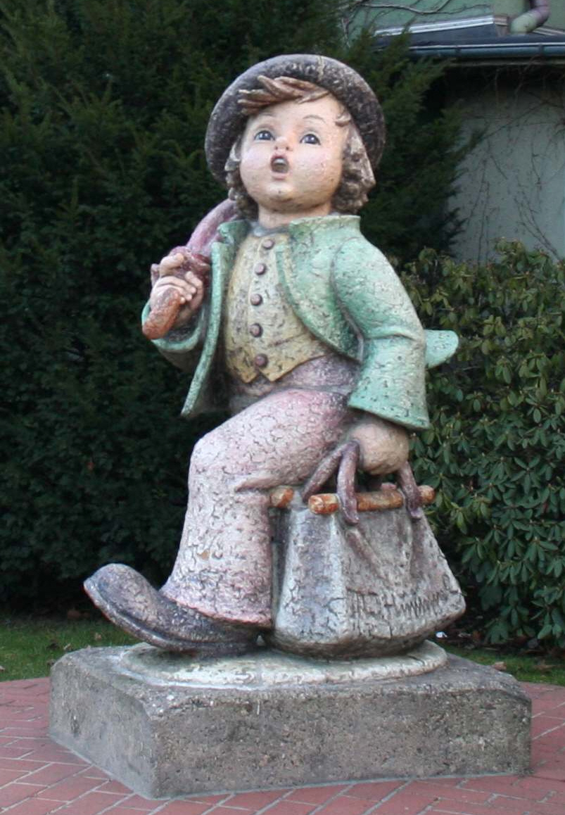Monumental Hummel Figure at the Goebel Factory in Rodental Monumental Hummel figure outside the former Goebel factory in Rodental Germany
