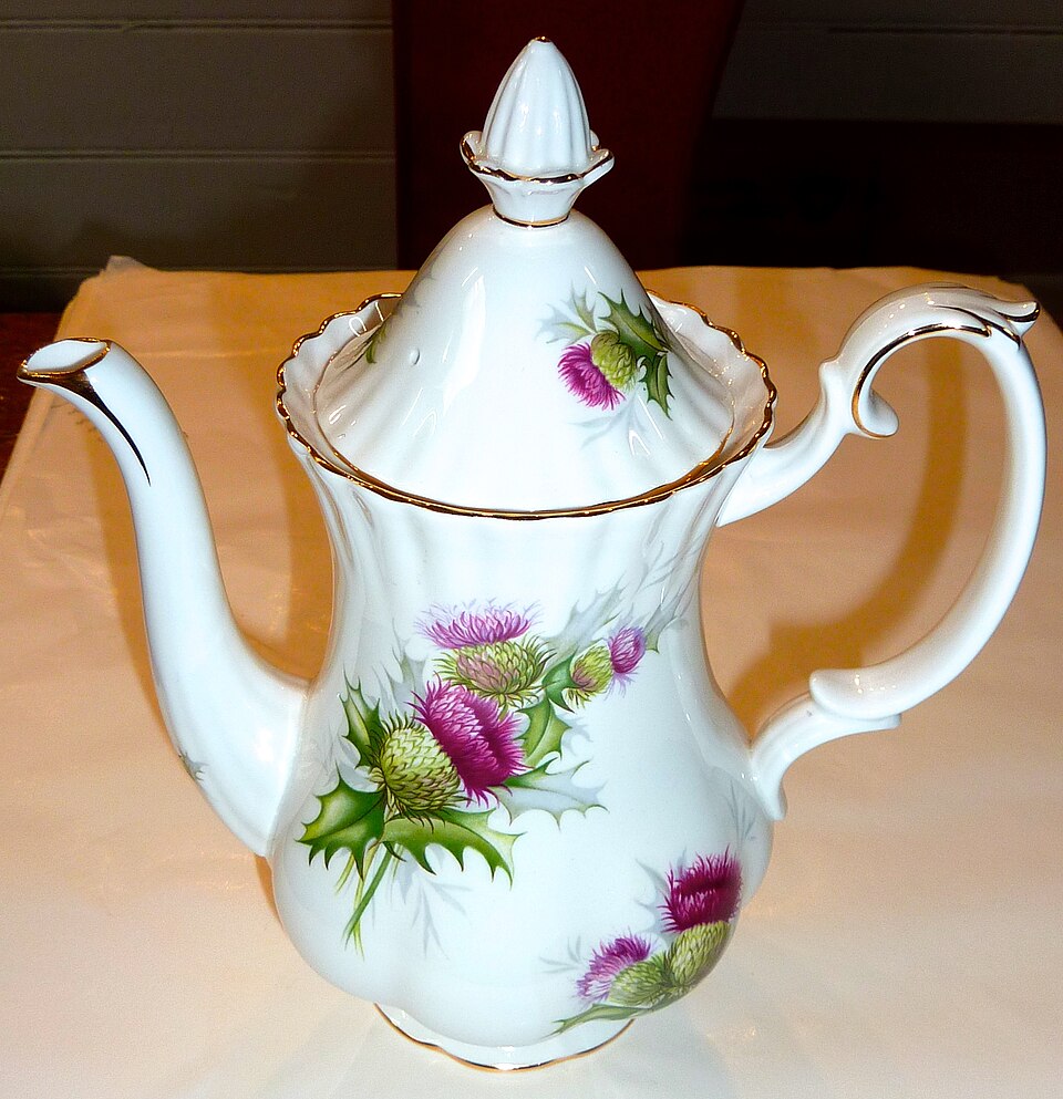 Vintage Royal Albert Highland Thistle bone china coffee pot