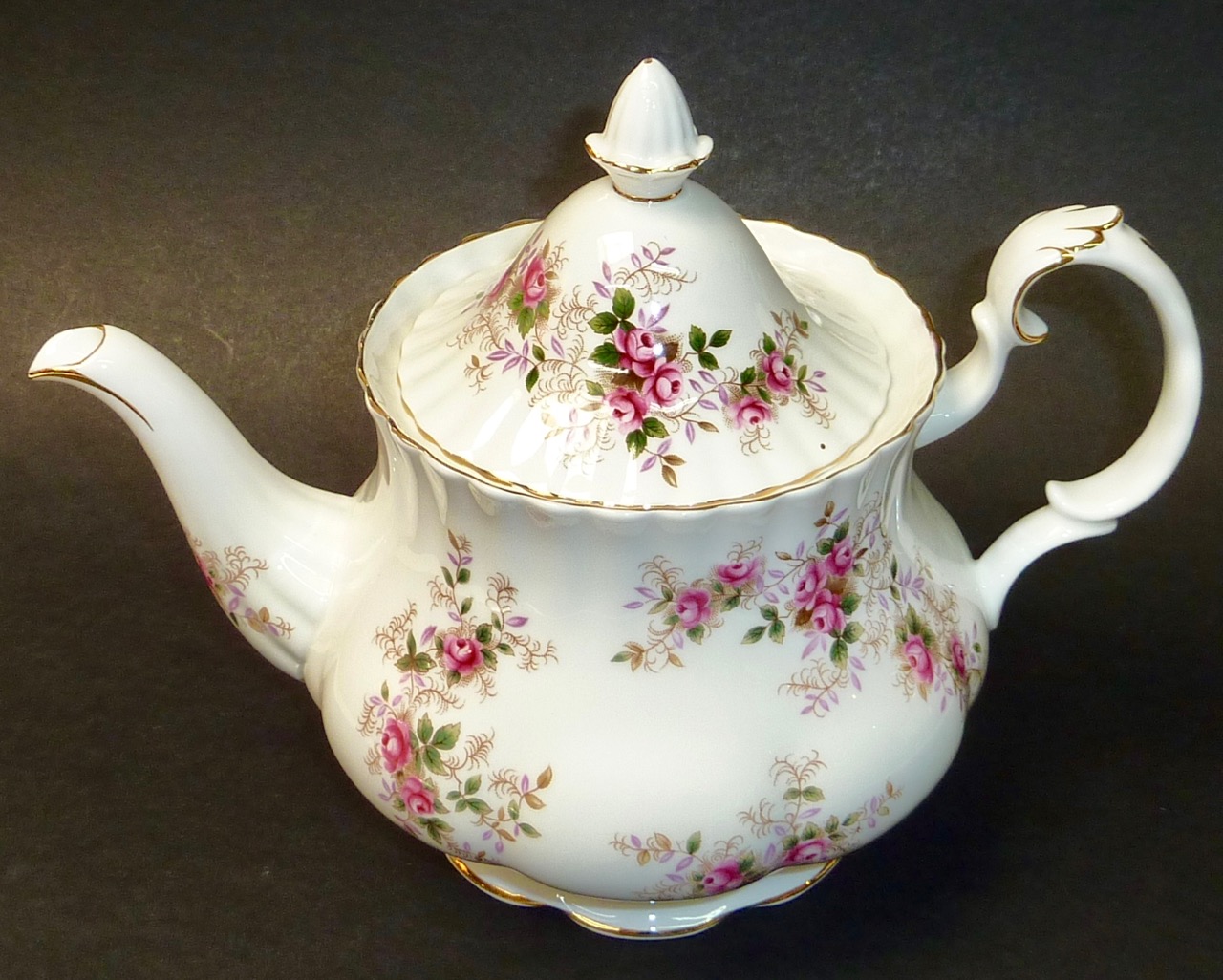 Royal Albert Lavender Rose large vintage bone china teapot