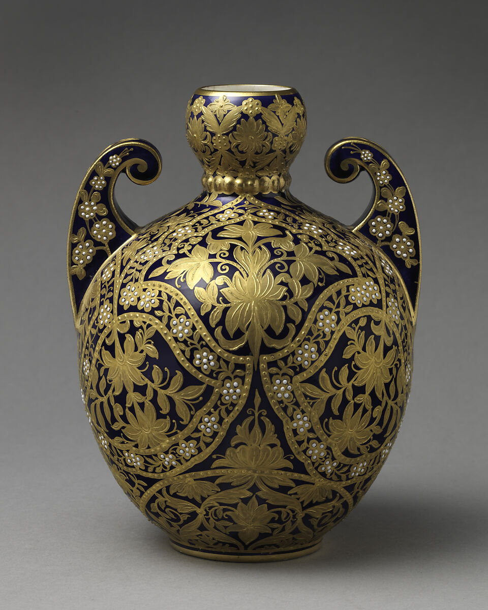 Royal Crown Derby antique porcelain vase from 1886
