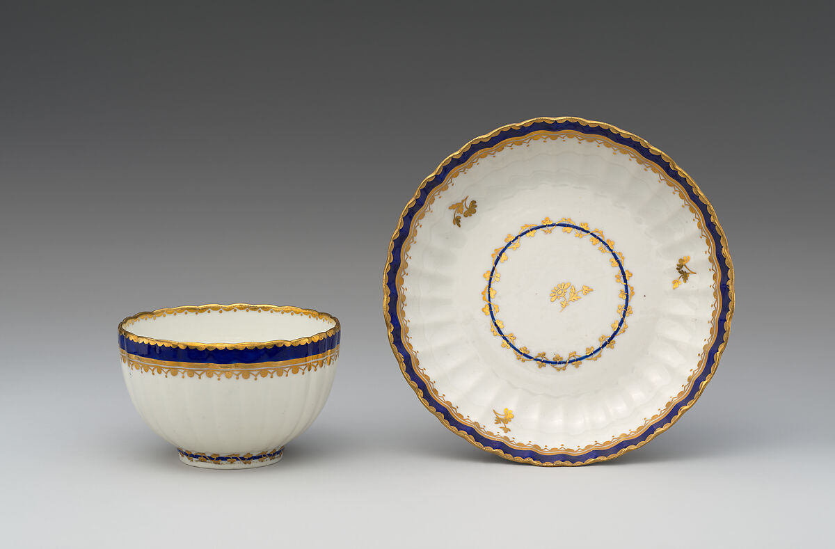 Early Royal Crown Derby cup and saucer from around 1785