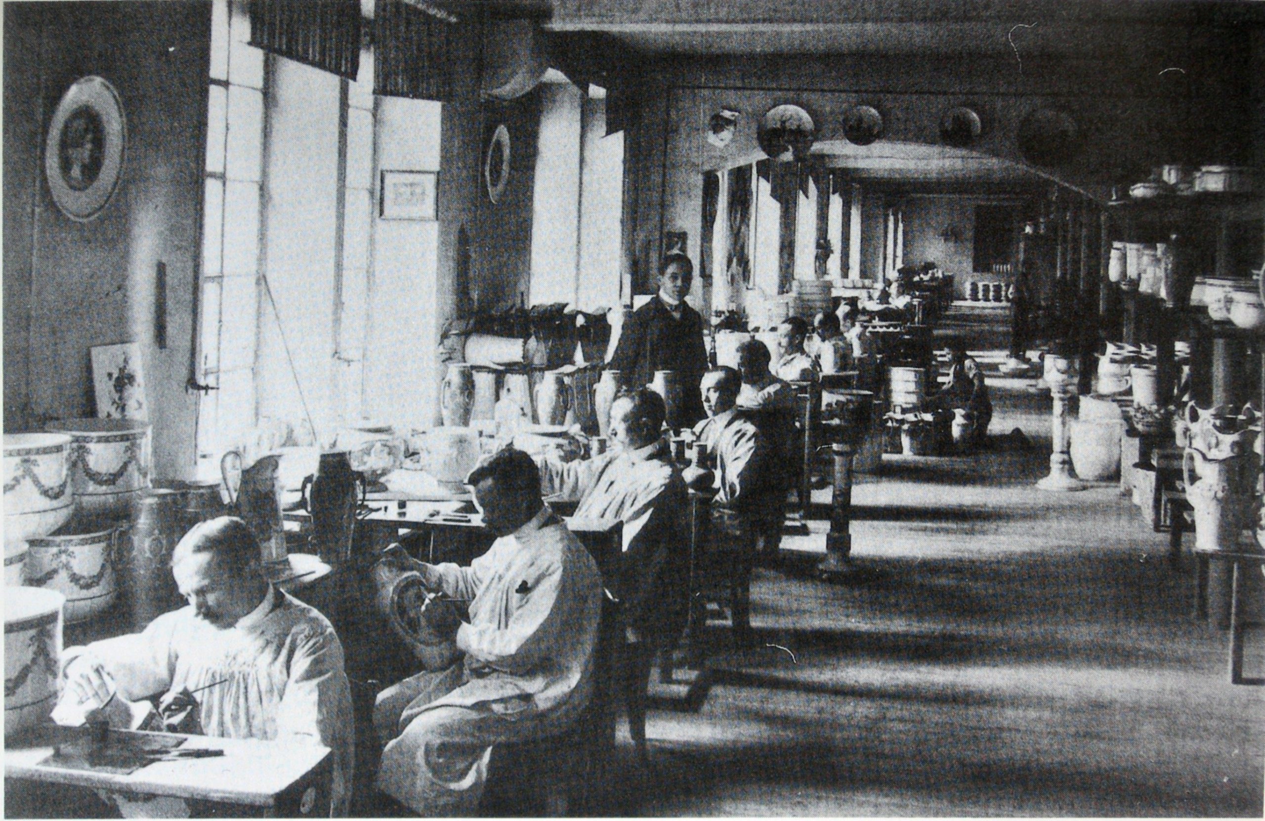 Villeroy & Boch Mettlach ceramic painters working in 1893