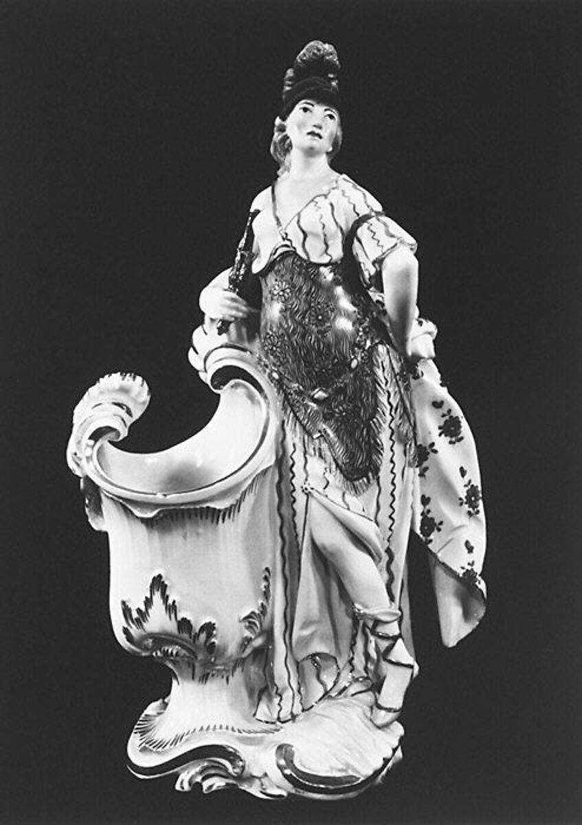 Frankenthal porcelain figure Europe circa 1765 modelled by Franz Konrad Linck