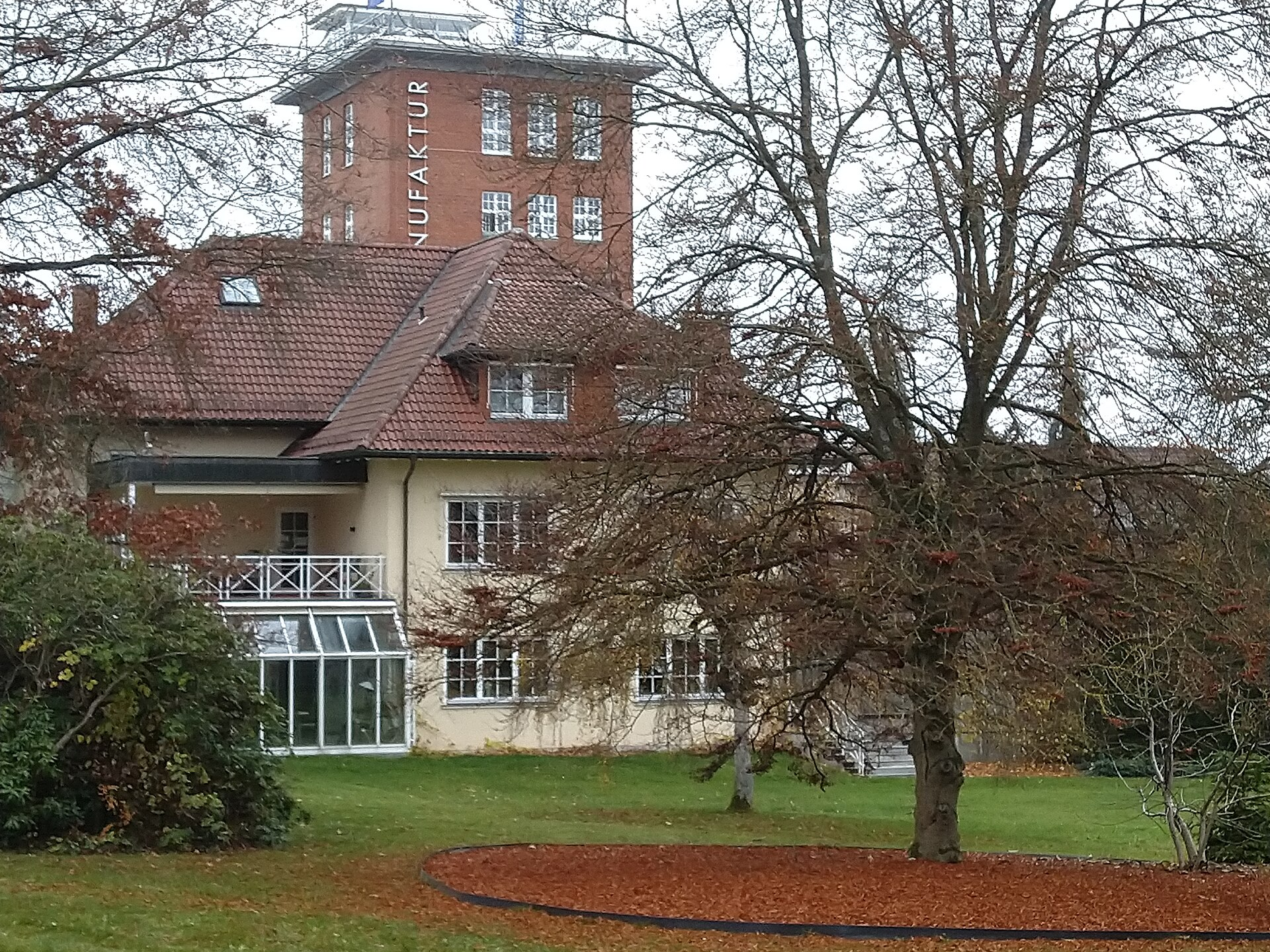Goebel porcelain factory complex in Rödental Germany showing the historic manufactory buildings