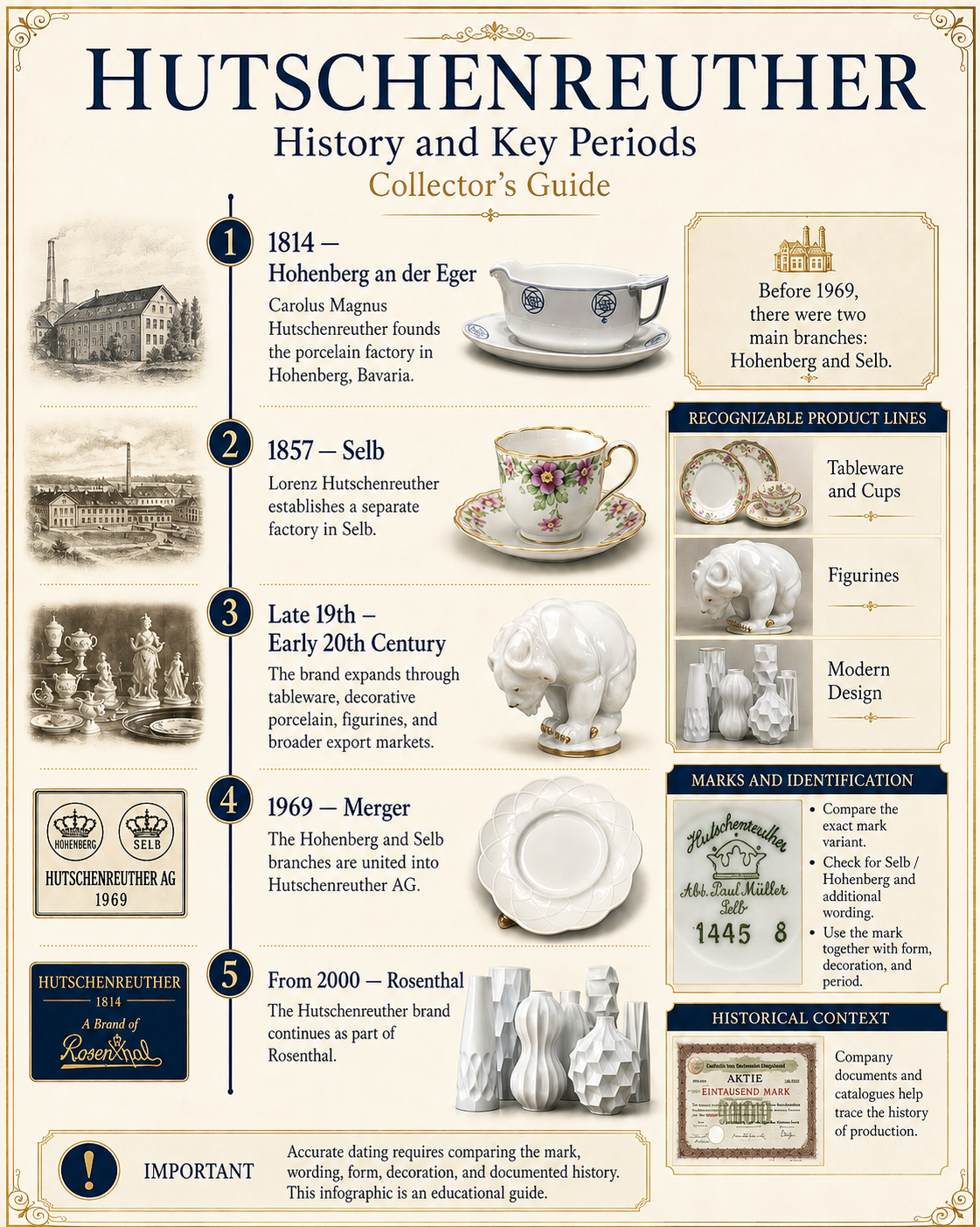 Hutschenreuther Porcelain – History and Key Periods Hutschenreuther porcelain history and key periods from Hohenberg and Selb to the 1969 merger and Rosenthal ownership